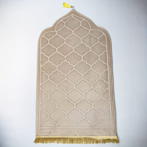 Planet Gates 650MM*1100MM 1pc Muslim Prayer Mat, Thick Soft Velvet Muslim Mat, Portable Muslim Prayer Mat, Turkish Prayer Mat, Janamaz Sajada Mat For Men And Women Plain Solid Prayer Mat Ramadan Eid Gift