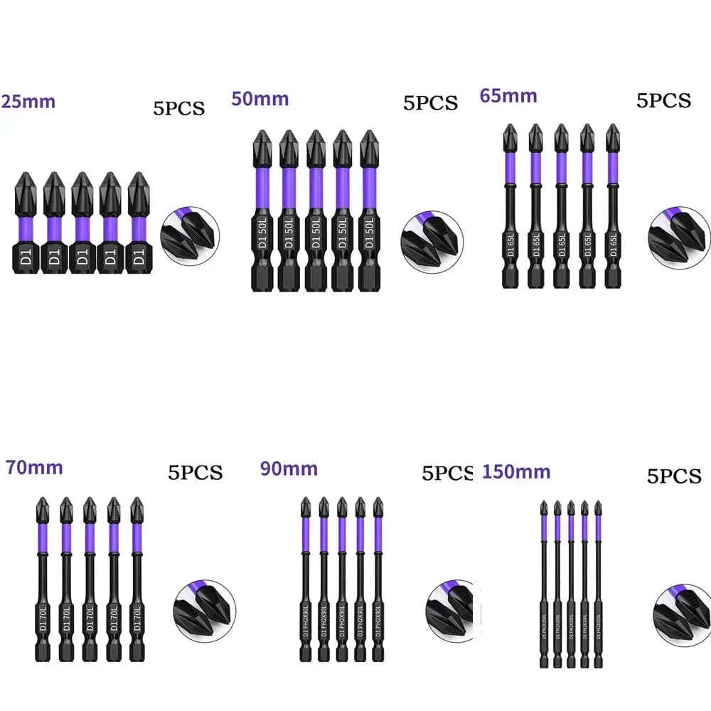 Planet Gates 65mm / 5pcs / CHINA 5/10pcs PH2 Magnetic Scrwdriver Bits Non-slip Batch Head Cross Bit 25-150mm For Electric Impact Drill Driver Hand Drill Tool