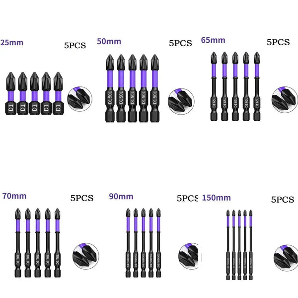 Planet Gates 65mm / 5pcs / CHINA 5/10pcs PH2 Magnetic Scrwdriver Bits Non-slip Batch Head Cross Bit 25-150mm For Electric Impact Drill Driver Hand Drill Tool