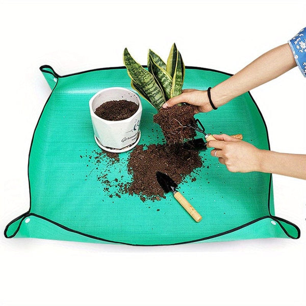 Planet Gates 66cm*66cm 1pc Plant Repotting Mat, Waterproof Transplanting Mat, Indoor Succulent Potting Mat, Portable Gardening Mat
