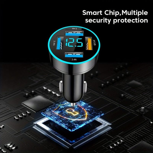 Planet Gates 66W PD20W QC3.0 SCP AFC Super Fast Car Charger: Get Lightning-Fast Charging For Your iPhone/iPad, Samsung, Android & More - With Digital Display!