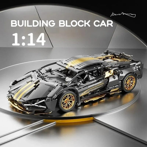 Planet Gates 67129 Car MOC 1280pcs Building Blocks Car and Construction Toy Adult Collectible Cars Set to Build 1:14 Scale Sports Car Model