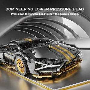 Planet Gates 67129 Car MOC 1280pcs Building Blocks Car and Construction Toy Adult Collectible Cars Set to Build 1:14 Scale Sports Car Model