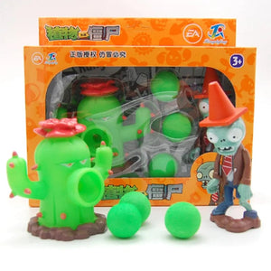 Planet Gates 686-1-1 Plants vs Zombies 2 Cactus Peashooter Coconut Cannon A.K.E.E Toy Set 6 Style Game Figures Soft Silicone Zombie Birthday Gift Boy