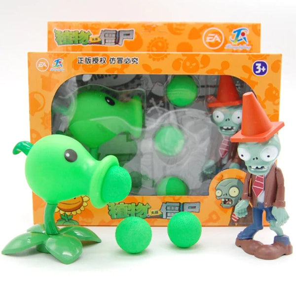 Planet Gates 686-1-2 Plants vs Zombies 2 Cactus Peashooter Coconut Cannon A.K.E.E Toy Set 6 Style Game Figures Soft Silicone Zombie Birthday Gift Boy