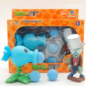 Planet Gates 686-1-3 Plants vs Zombies 2 Cactus Peashooter Coconut Cannon A.K.E.E Toy Set 6 Style Game Figures Soft Silicone Zombie Birthday Gift Boy