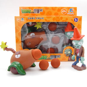Planet Gates 686-1-4 Plants vs Zombies 2 Cactus Peashooter Coconut Cannon A.K.E.E Toy Set 6 Style Game Figures Soft Silicone Zombie Birthday Gift Boy
