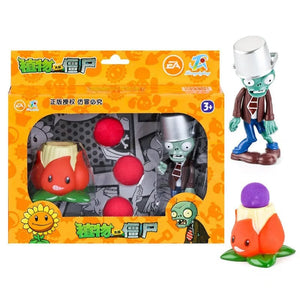 Planet Gates 686-1-6 Plants vs Zombies 2 Cactus Peashooter Coconut Cannon A.K.E.E Toy Set 6 Style Game Figures Soft Silicone Zombie Birthday Gift Boy