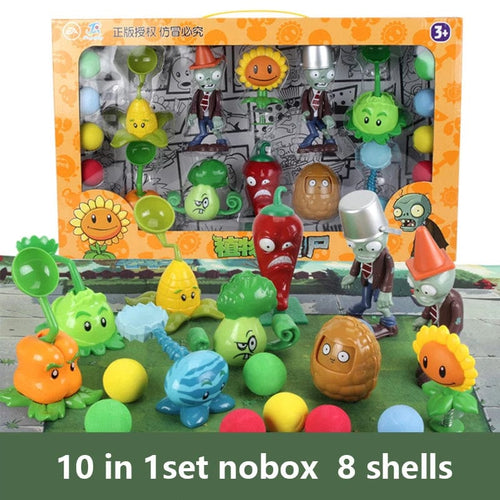 Planet Gates 686-35nobox Plants vs Zombies 2 Playset Cactus Peashooter Coconut Cannon Genuine Game scene Figure Ornaments Soft Silicone Birthday Gift boy