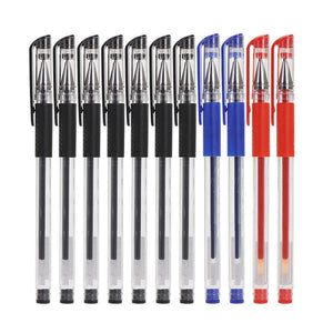 Planet Gates 6Black 2Blue 2Red 10 Pcs/Set Gel Pens 0.5mm Bullet Tip Ballpoint Pens Black/Blue/Red Ink School Stationery Writing Supplies office accessories