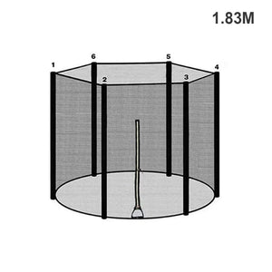 Planet Gates 6Feet 1.83M 1.83/2.44/3.06/3.66M Trampoline Replacement Net Fence Enclosure Anti-fall Safety Mesh Netting Jumping Pad Fitiness Accessories