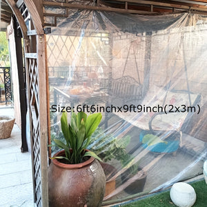 Planet Gates 6ft 6inch*9ft 9inch(2x3m) 1pc Transparent Tarp With Reinforced Gommets, Waterproof Tarpaulin Cover Enclosure For Greenhouse Balcony Garden Patio Porch Canopy Camping Outdoor Tent Cover