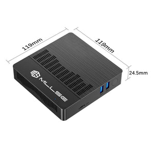 Planet Gates 6GB RAM 128GB SSD / EU and US PLUG MLLSE Mini PC M2 Air Intel Gemini Lake N4000 Windows 11 6GB RAM 128GB ROM Dual-Band WiFi Bluetooth USB Mini Computer