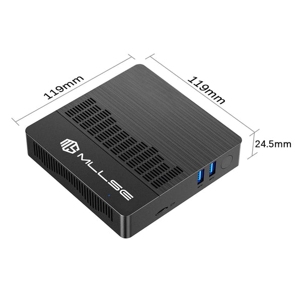 Planet Gates 6GB RAM 128GB SSD / EU and US PLUG MLLSE Mini PC M2 Air Intel Gemini Lake N4000 Windows 11 6GB RAM 128GB ROM Dual-Band WiFi Bluetooth USB Mini Computer