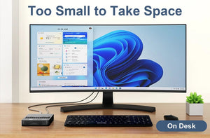 Planet Gates 6GB RAM 128GB SSD / EU and US PLUG MLLSE Mini PC M2 Air Intel Gemini Lake N4000 Windows 11 6GB RAM 128GB ROM Dual-Band WiFi Bluetooth USB Mini Computer