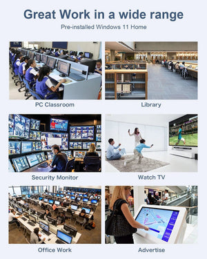 Planet Gates 6GB RAM 128GB SSD / EU and US PLUG MLLSE Mini PC M2 Air Intel Gemini Lake N4000 Windows 11 6GB RAM 128GB ROM Dual-Band WiFi Bluetooth USB Mini Computer