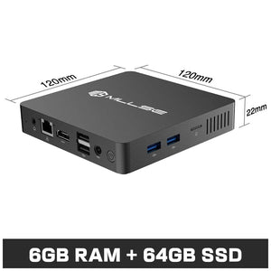 Planet Gates 6GB RAM 64GB SSD / EU and US PLUG MLLSE M2 Mini PC Intel Celeron N3350 CPU 6G RAM 64G ROM USB3.0 Win10 WiFi Bluetooth 4.2 Desktop Portable Computer