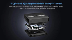 Planet Gates 6GB RAM 64GB SSD / EU and US PLUG MLLSE M2 Mini PC Intel Celeron N3350 CPU 6G RAM 64G ROM USB3.0 Win10 WiFi Bluetooth 4.2 Desktop Portable Computer