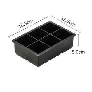 Planet Gates 6grid 8 Big Ice Tray Mold Giant Jumbo Large Food Grade Silicone Ice Cube Square Tray Mold DIY Ice Maker Ice Cube Tray