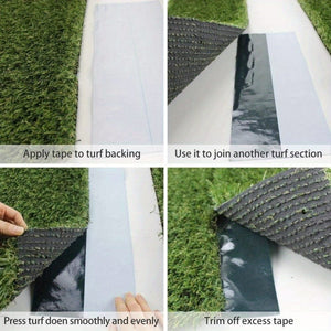 Planet Gates 6In*33Ft(15cm*10m) 1 Roll Artificial Grass Self-Adhesive Seaming Turf Tape Lawn, Turf Tape For Lawn, Carpet Jointing, Mat Rug