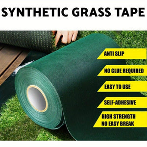 Planet Gates 6In*33Ft(15cm*10m) 1 Roll Artificial Grass Self-Adhesive Seaming Turf Tape Lawn, Turf Tape For Lawn, Carpet Jointing, Mat Rug