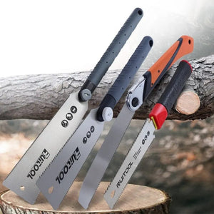 Planet Gates 6in Double Sided Saw 1PC Japanese Pull Saw 3-Edge Teeth Hand Saw SK5 Flexible Blade Non-Slip Handle Wood Saw Folding Saw for Woodworking Tools