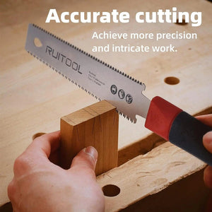 Planet Gates 6in Double Sided Saw 1PC Japanese Pull Saw 3-Edge Teeth Hand Saw SK5 Flexible Blade Non-Slip Handle Wood Saw Folding Saw for Woodworking Tools