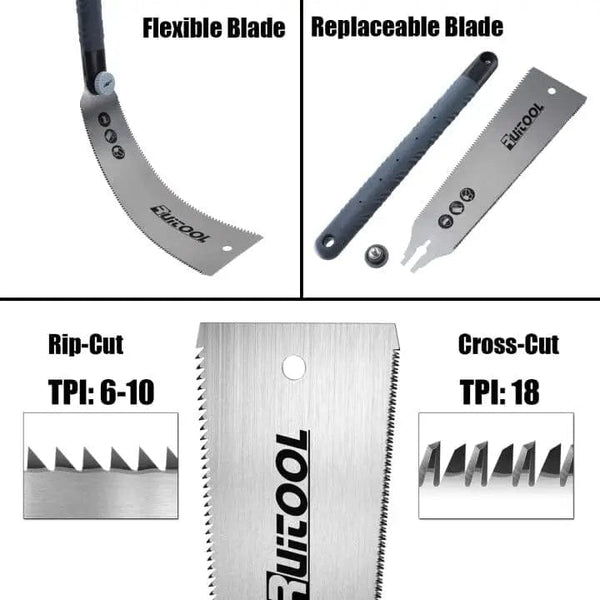 Planet Gates 6in Double Sided Saw 1PC Japanese Pull Saw 3-Edge Teeth Hand Saw SK5 Flexible Blade Non-Slip Handle Wood Saw Folding Saw for Woodworking Tools