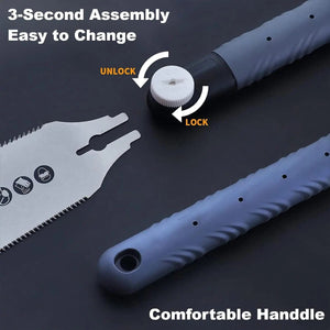 Planet Gates 6in Double Sided Saw 1PC Japanese Pull Saw 3-Edge Teeth Hand Saw SK5 Flexible Blade Non-Slip Handle Wood Saw Folding Saw for Woodworking Tools