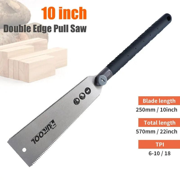 Planet Gates 6in Double Sided Saw 1PC Japanese Pull Saw 3-Edge Teeth Hand Saw SK5 Flexible Blade Non-Slip Handle Wood Saw Folding Saw for Woodworking Tools