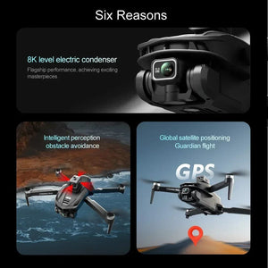 Planet Gates 6k-dual-1b For Xiaomi V168 MAX PRO Drone GPS 8K HD Camera 5G WIFI FPV Brushless RC Quadcopter Obstacle Avoidance Automatic Return for Toys