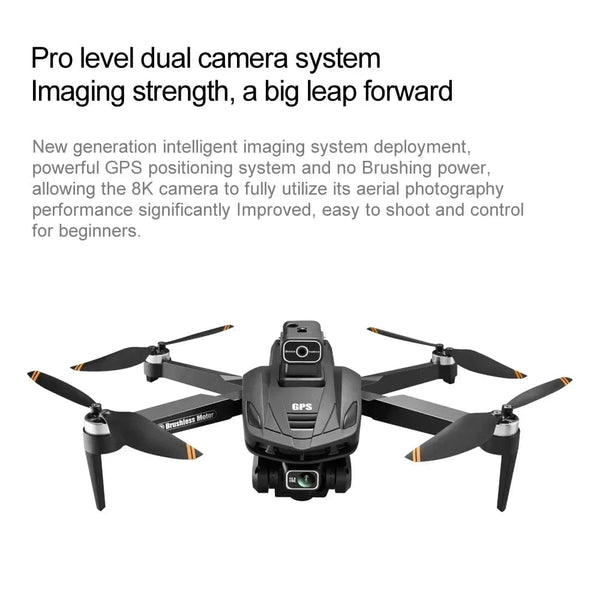 Planet Gates 6k-dual-1b For Xiaomi V168 MAX PRO Drone GPS 8K HD Camera 5G WIFI FPV Brushless RC Quadcopter Obstacle Avoidance Automatic Return for Toys