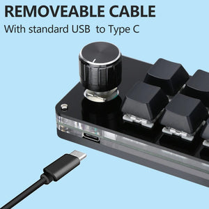 Planet Gates 6key-RGB-White / CHINA Mechanical Hotswap Macropad Custom Keyboard USB Bluetooth RGB Photoshop Gaming Programming Macro Knob Keypad