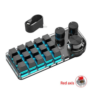 Planet Gates 6key-RGB-White / CHINA Mechanical Hotswap Macropad Custom Keyboard USB Bluetooth RGB Photoshop Gaming Programming Macro Knob Keypad