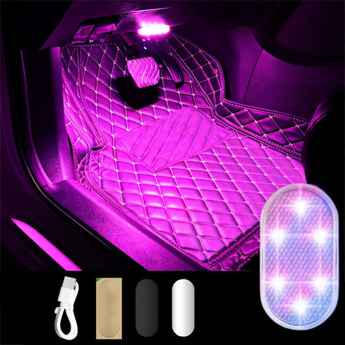 Planet Gates 6LED Purple Brighten Up Your Car's Interior with This Handy Touch-Activated Ceiling Lamp!