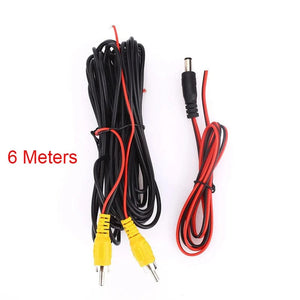 Planet Gates 6m Video Cable RCA 6m Video Cable For Car Rear View Camera Universal 6 Meters Wire For Connecting Reverse Camera With Car Multimedia Monitor