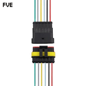 Planet Gates 6P / 1set 2-Pin Way Waterproof Automotive Electrical Connectors Plug With Wire Male Female Connector 1/2/3/4/5/6 pin For Car Motorcycle