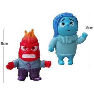 Planet Gates 6pca set-A 6Pcs/Set New Inside Out 2 Action Figure Toy Cartoon Movie Joy Anxiety Anger Sadness Disgust Fear Model Doll Figurines Kids Gift