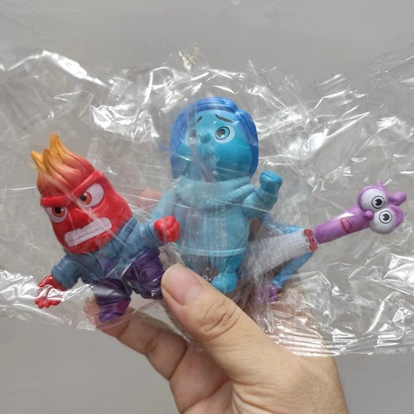Planet Gates 6pca set-A 6Pcs/Set New Inside Out 2 Action Figure Toy Cartoon Movie Joy Anxiety Anger Sadness Disgust Fear Model Doll Figurines Kids Gift