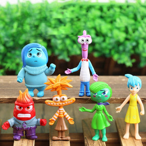 Planet Gates 6pca set-A 6Pcs/Set New Inside Out 2 Action Figure Toy Cartoon Movie Joy Anxiety Anger Sadness Disgust Fear Model Doll Figurines Kids Gift