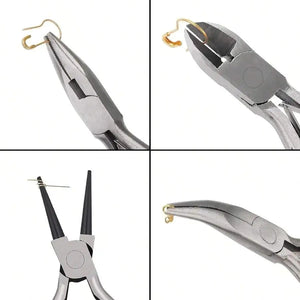 Planet Gates 6PCs 4 Pack Jewelry Pliers Jewelry Making Pliers Tools Kit with Needle Nose Pliers/Chain Nose Pliers, Round Nose Pliers