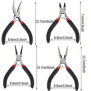 Planet Gates 6PCs 4 Pack Jewelry Pliers Jewelry Making Pliers Tools Kit with Needle Nose Pliers/Chain Nose Pliers, Round Nose Pliers