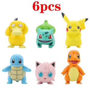 Planet Gates 6pcs / 5-8cm 4Pcs Pokemon Pikachu Anime Figure Toys PVC Cake Car Decoration Ornaments  Action Figure For Children Birthday Christmas Gifts