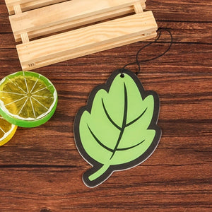 Planet Gates 6pcs 6 Pcs Car Air Freshener Natural Perfume Tea Paper Car Hanging Vanilla Scent Fragrance Leaf Shape Auto Interior Accessories