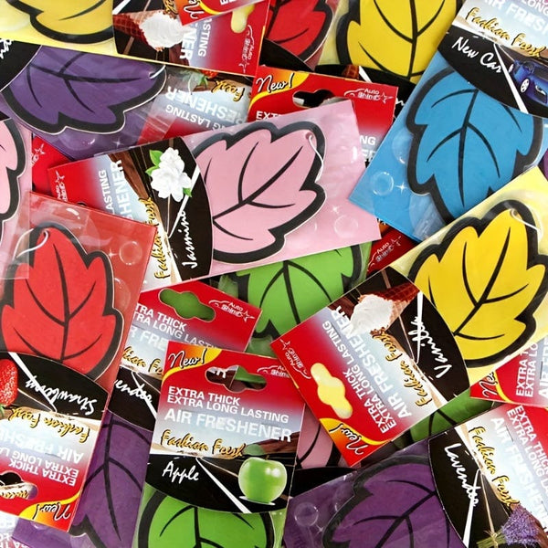 Planet Gates 6pcs 6 Pcs Car Air Freshener Natural Perfume Tea Paper Car Hanging Vanilla Scent Fragrance Leaf Shape Auto Interior Accessories