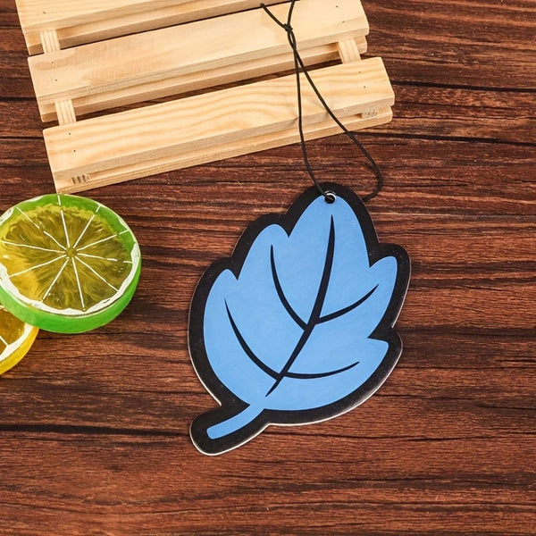Planet Gates 6pcs 6 Pcs Car Air Freshener Natural Perfume Tea Paper Car Hanging Vanilla Scent Fragrance Leaf Shape Auto Interior Accessories