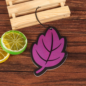 Planet Gates 6pcs 6 Pcs Car Air Freshener Natural Perfume Tea Paper Car Hanging Vanilla Scent Fragrance Leaf Shape Auto Interior Accessories