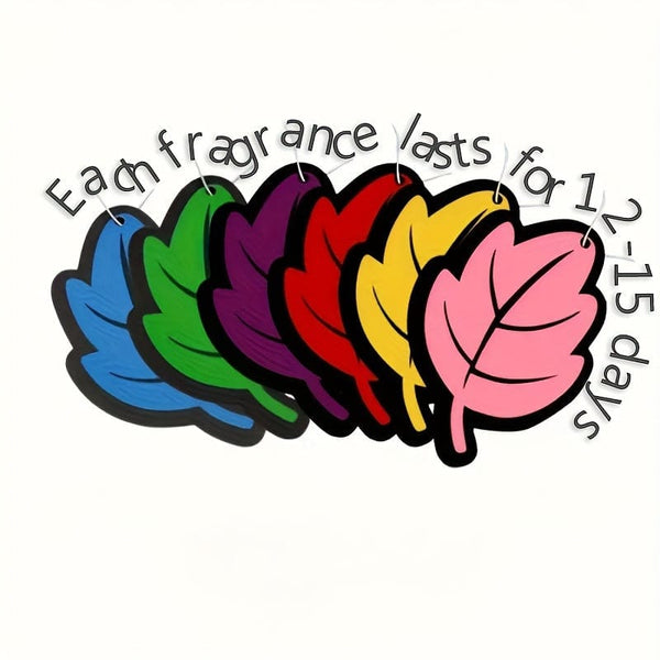 Planet Gates 6pcs 6 Pcs Car Air Freshener Natural Perfume Tea Paper Car Hanging Vanilla Scent Fragrance Leaf Shape Auto Interior Accessories