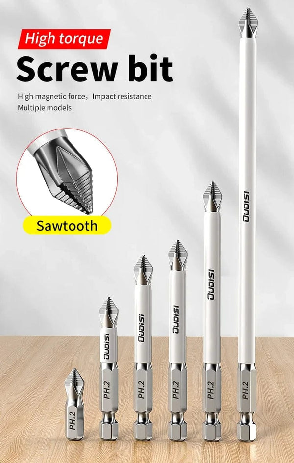 Planet Gates 6Pcs 6 PCs Non-Slip Magnetic Cross Head Household Electric Driver Screw Set - High Hardness Hand Drill Bits for Electric Screwdrivers