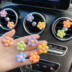 Planet Gates 6pcs 6pcs Cute Cartoon Flower Car Air Vent Decorations - Personalize Your Car Interior & Add A Touch Of Goddess!